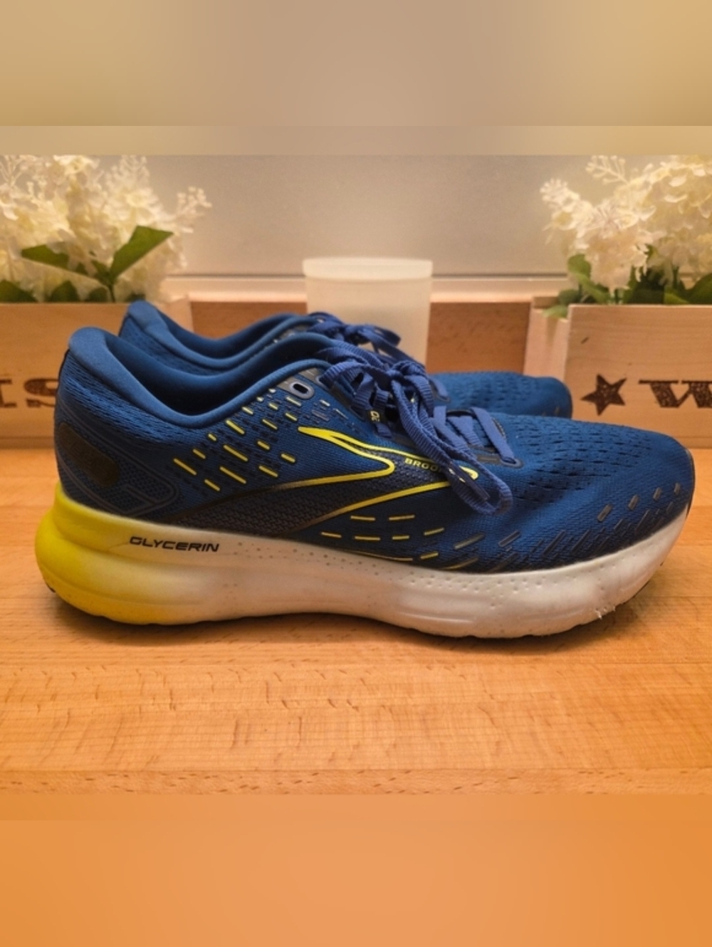 Brooks Glycerin 20 Men's Running Shoes Blue/White Size 9.5 D